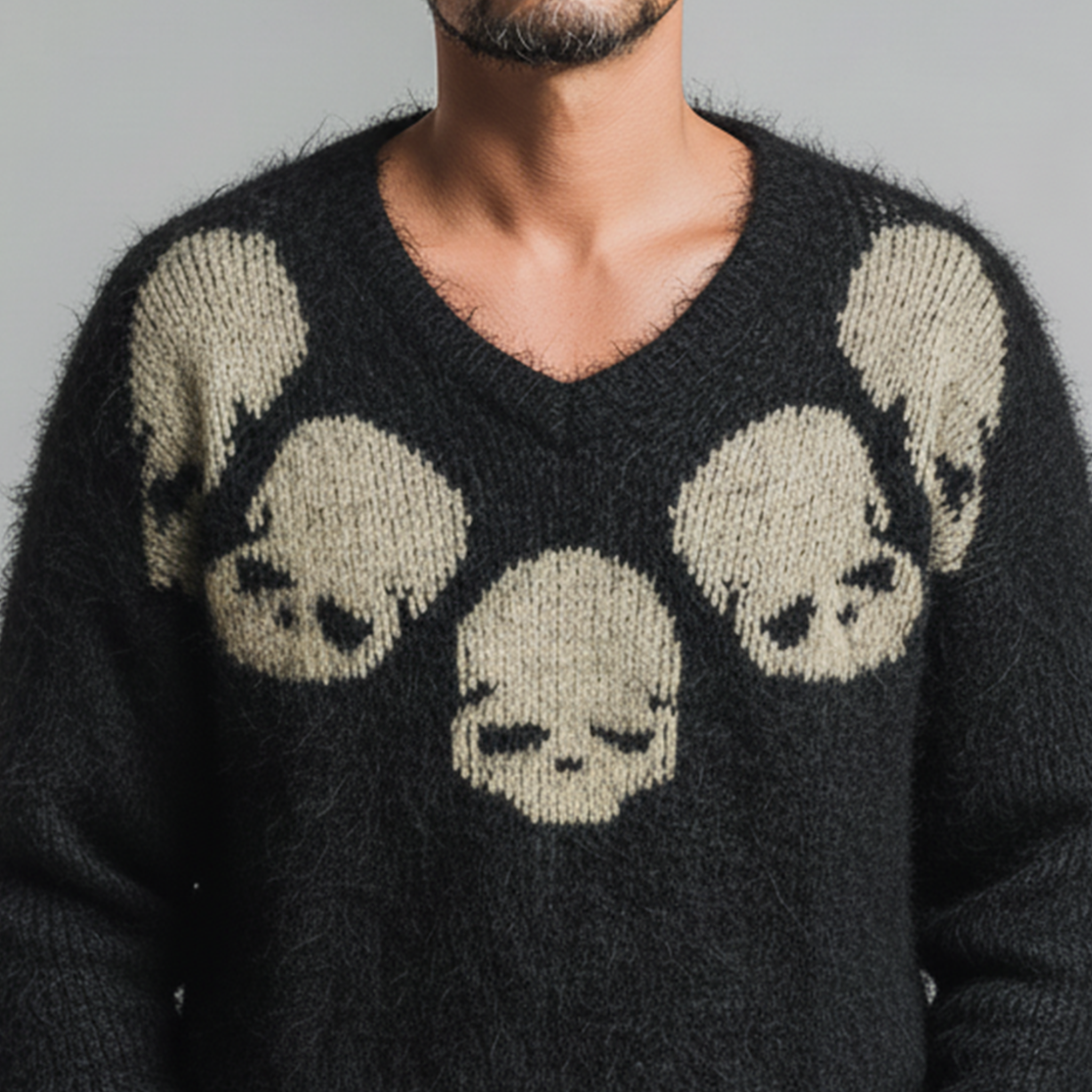 Men's Classic Casual V-neck Sweater MTA0403L1K