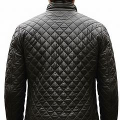 Men's Casual Quilted Leather Jacket 15541395F