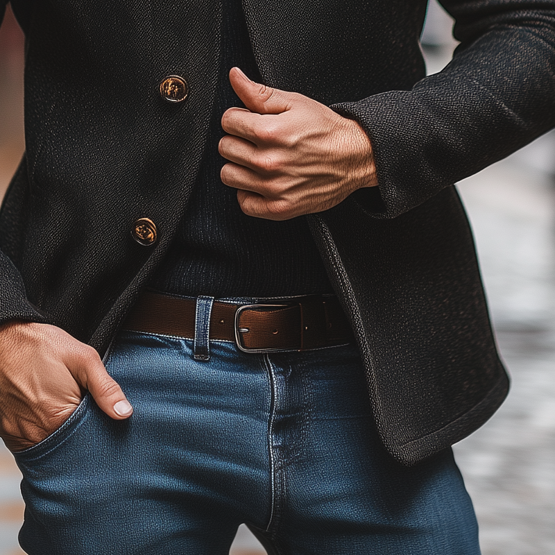 Men's Blended Stand Collar Single-breasted Slim Fit Solid Color Jacket MTA2839I6X