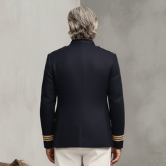 Men's Classic Retro Stand-up Collar Faux Wool Jacket MTA0327K7K