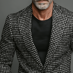 Men's Retro Casual Houndstooth Blazer MTA1093K4TO