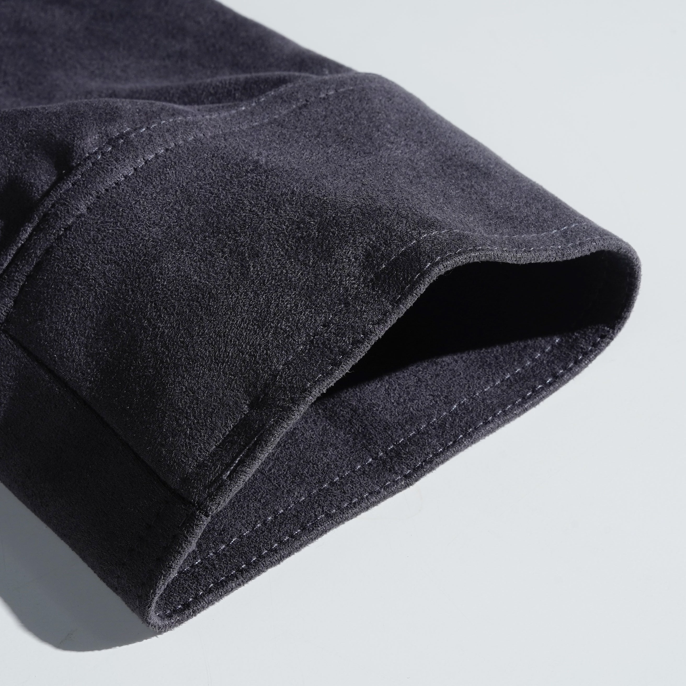 Men's Vintage Suede Single Breasted Stand Collar Jacket 65731063Y