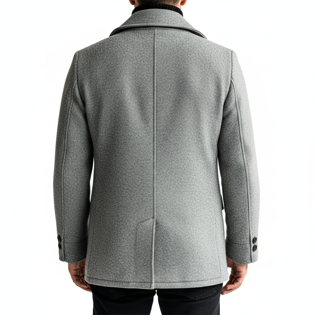 Men's Blended Double-breasted Mid-length Coat MTA0116L8X