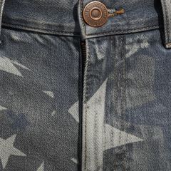 Men's Retro Star Print Twill Cotton Casual Pants MTA1042K2P