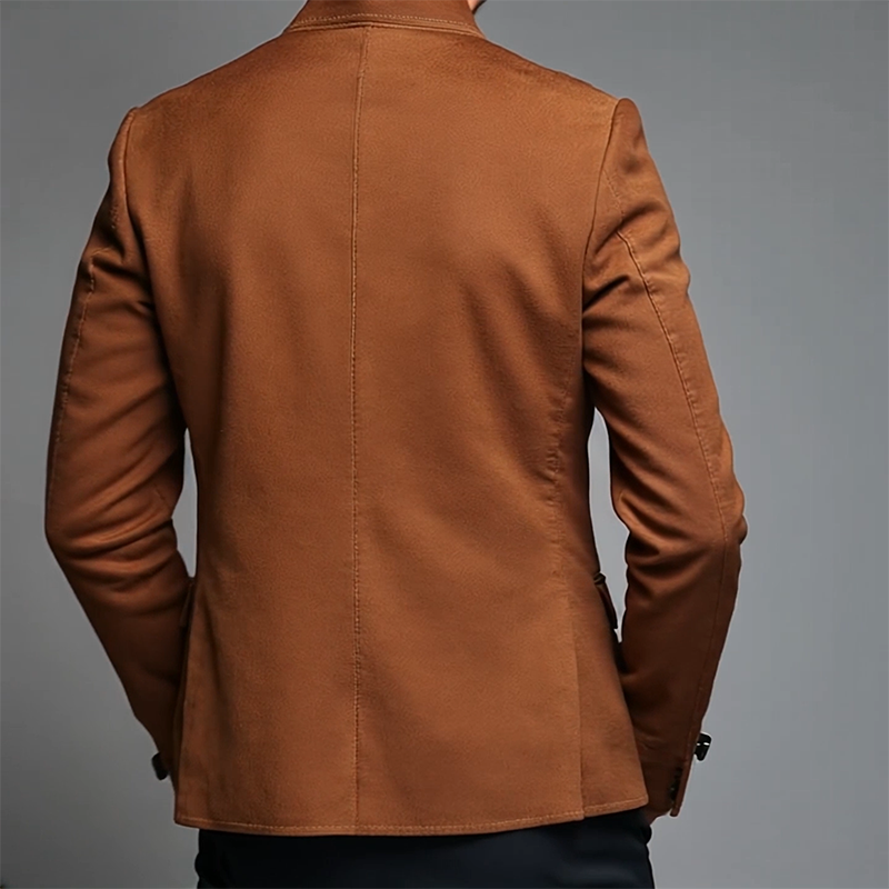 Men's Vintage Casual Suede Stand Collar Single Breasted Jacket MTA2810H3TO