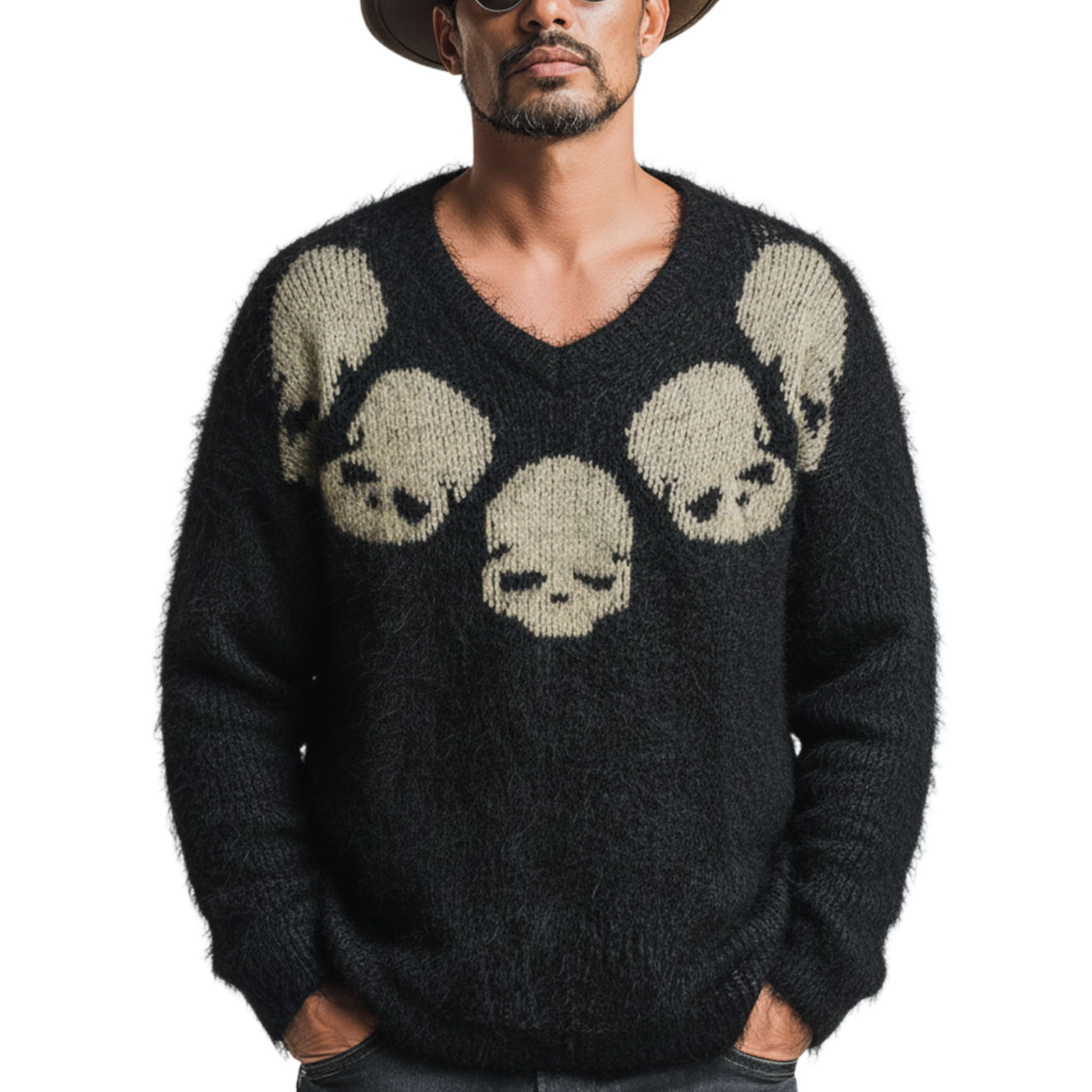 Men's Classic Casual V-neck Sweater MTA0403L1K