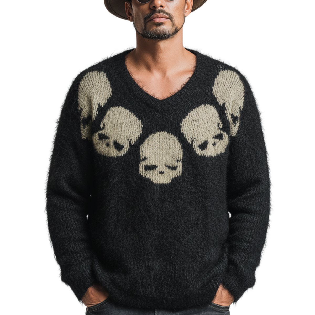 Men's Classic Casual V-neck Sweater MTA0403L1K