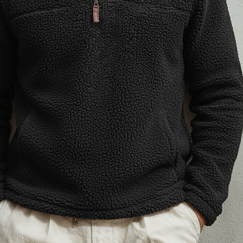 Men's Patchwork Fleece Stand Collar Half-zip Sweatshirt MTA1980K2X