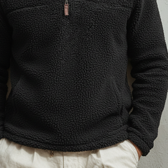 Men's Patchwork Fleece Stand Collar Half-zip Sweatshirt MTA1980K2X