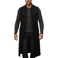 Men's Winter Faux Wool Long Button-Down Sleeveless Vest MTA2984K3P