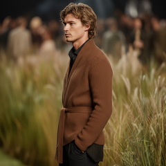 Men's Classic Retro Belted Knit Cardigan MTA0701K2K