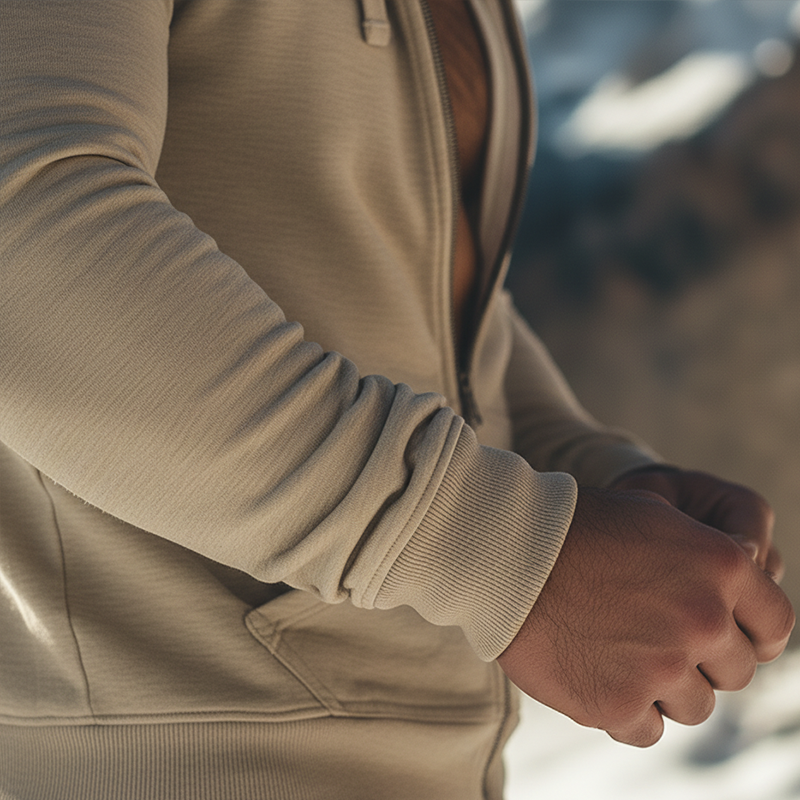 Men's Retro Cotton Blend Hooded Zip-Up Sweatshirt MTA2690K7P