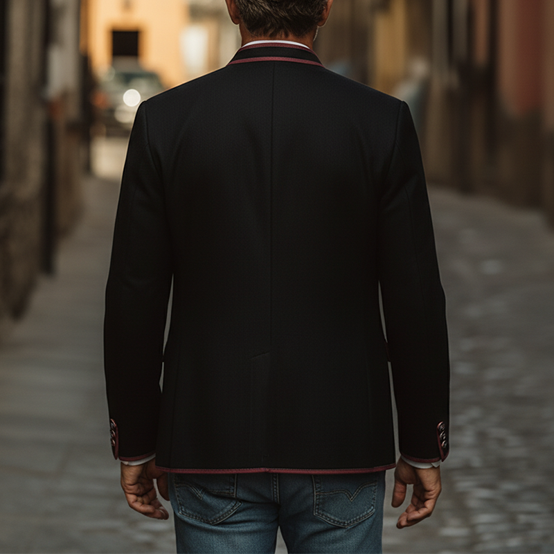 Men's Stylish Cotton-linen Blend Jacket For Autumn/winter (with Lining) MTA2302I4P