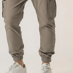 Men's Washed Elastic Knee Casual Sports Pants MTA2646K5X