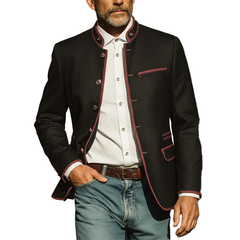 Men's Stylish Cotton-linen Blend Jacket For Autumn/winter (with Lining) MTA2302I4P
