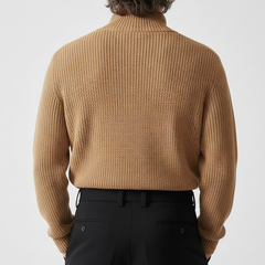 Men's Urban Style Camel Knit Sweater MTA1333K8U