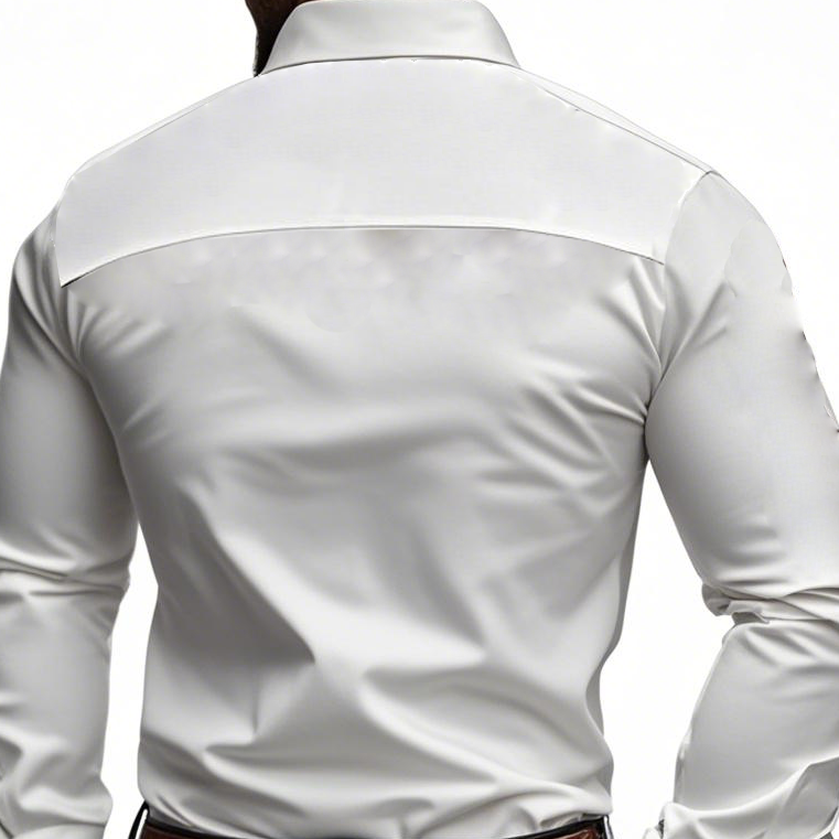 Men's Classic American Western Style Embroidered Slim Fit Cotton Long Sleeve Shirt 98153445K
