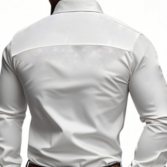 Men's Classic American Western Style Embroidered Slim Fit Cotton Long Sleeve Shirt 98153445K