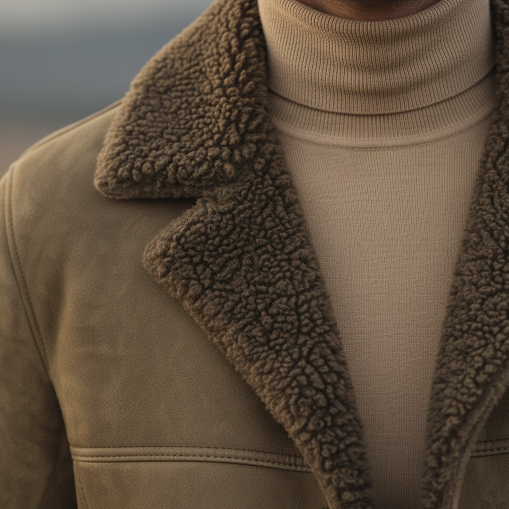 Men's Classic Retro Lapel Fleece-lined Faux Suede Jacket MTA0100K6K