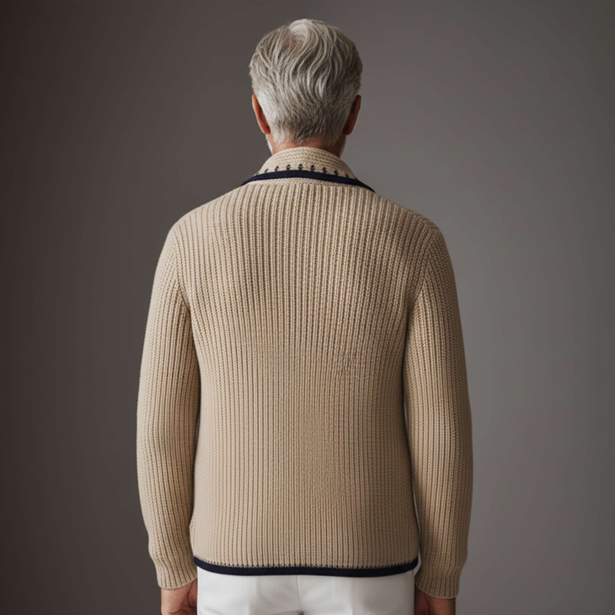 Men's Classic Retro Shawl Collar Knit Cardigan MTA1266K2K