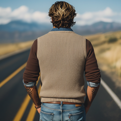 Men's Classic Casual V-Neck Knitted Vest MTA1272K9K