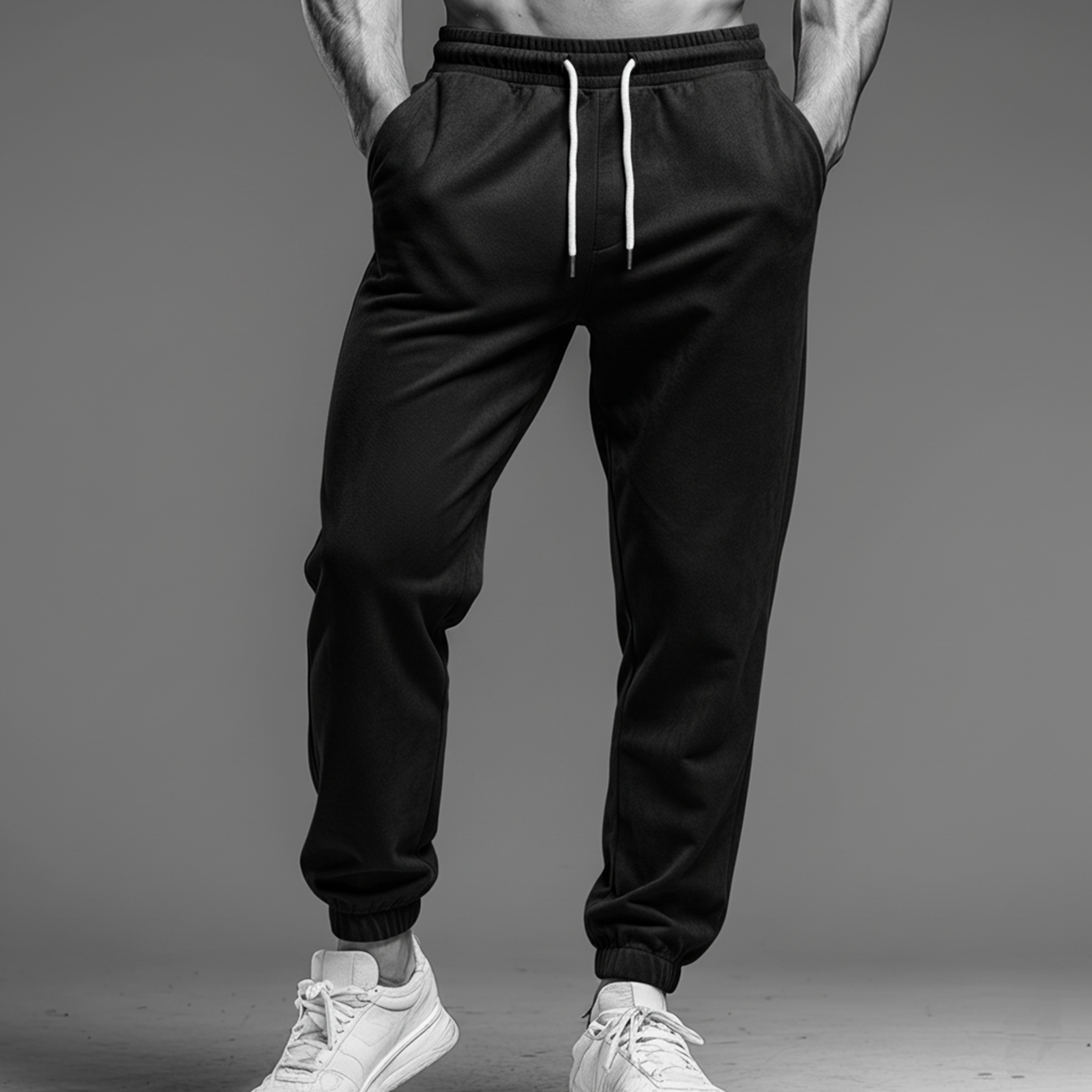 Men's Classic Casual Elastic Waist Faux Suede Pants MTA0161K8K