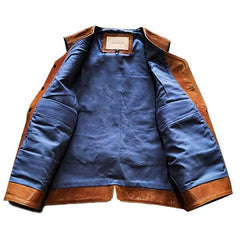 MEN'S VINTAGE SINGLE BREASTED LEATHER VEST M40