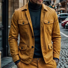 Men's Vintage Casual Multi-Pocket Lapel Jacket 85787063TO