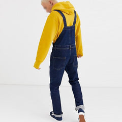 Men's Vintage Multi-Pocket Denim Overalls 88942737Y