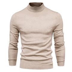 Men's Solid Color Turtleneck Pullover Knit Sweater 47281568X