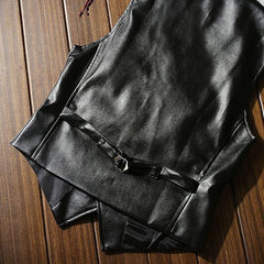 VINTAGE LEATHER BUTTON VEST
