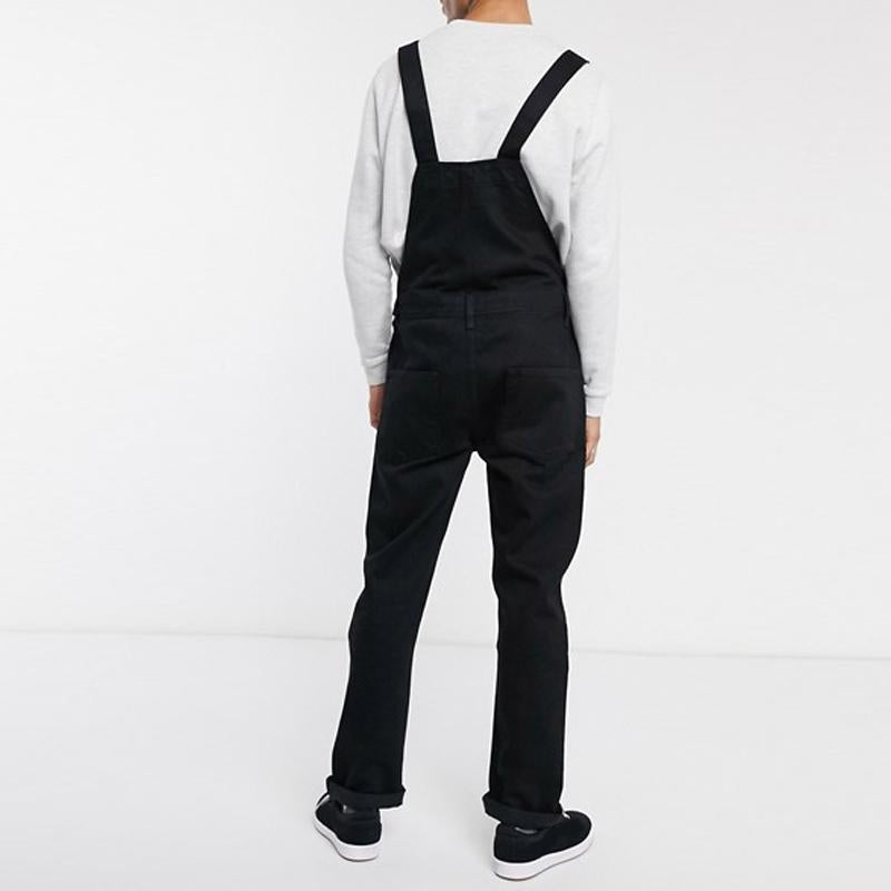 Men's Vintage Multi-Pocket Denim Overalls 88942737Y