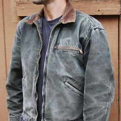 Men's Vintage Stitching Denim Lapel Jacket 29013472X