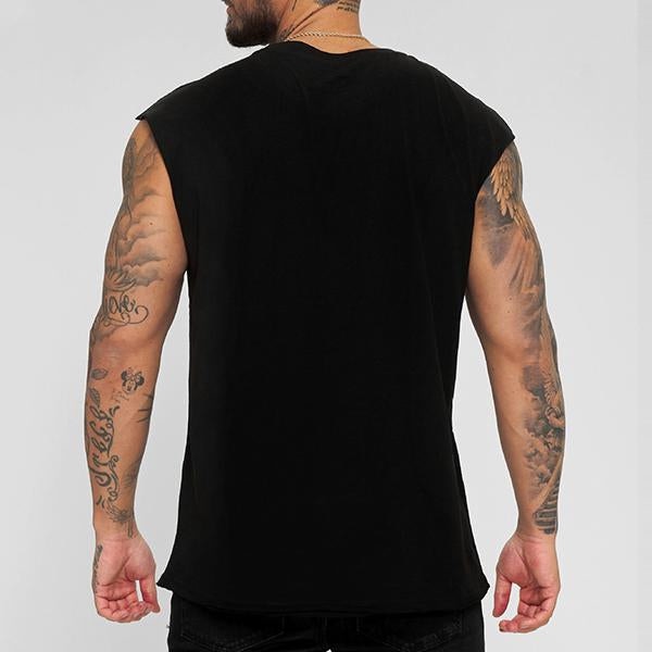 Men's Summer Loose Solid Color Sports Casual Tank Top 35438481M