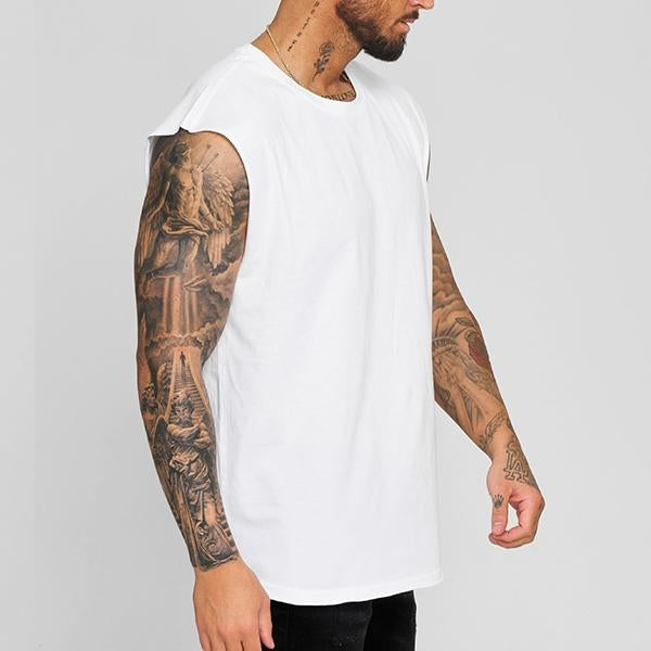 Men's Summer Loose Solid Color Sports Casual Tank Top 35438481M