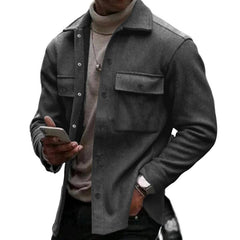 Men's Solid Color Lapel Single Breasted Jacket 94960602X
