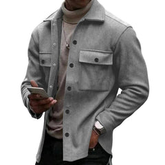 Men's Solid Color Lapel Single Breasted Jacket 94960602X