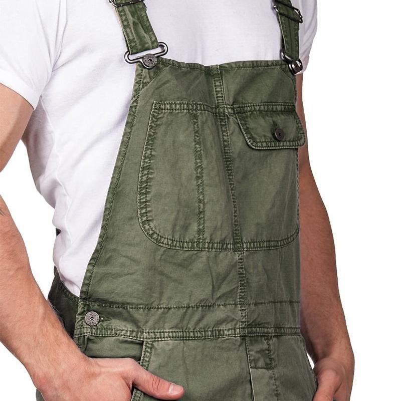 Men’s Dungarees Cargo Shorts Casual Overalls 00360239Z