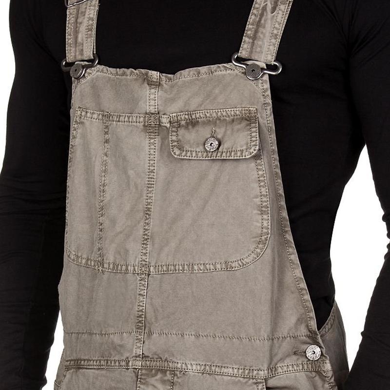 Men’s Dungarees Cargo Shorts Casual Overalls 00360239Z
