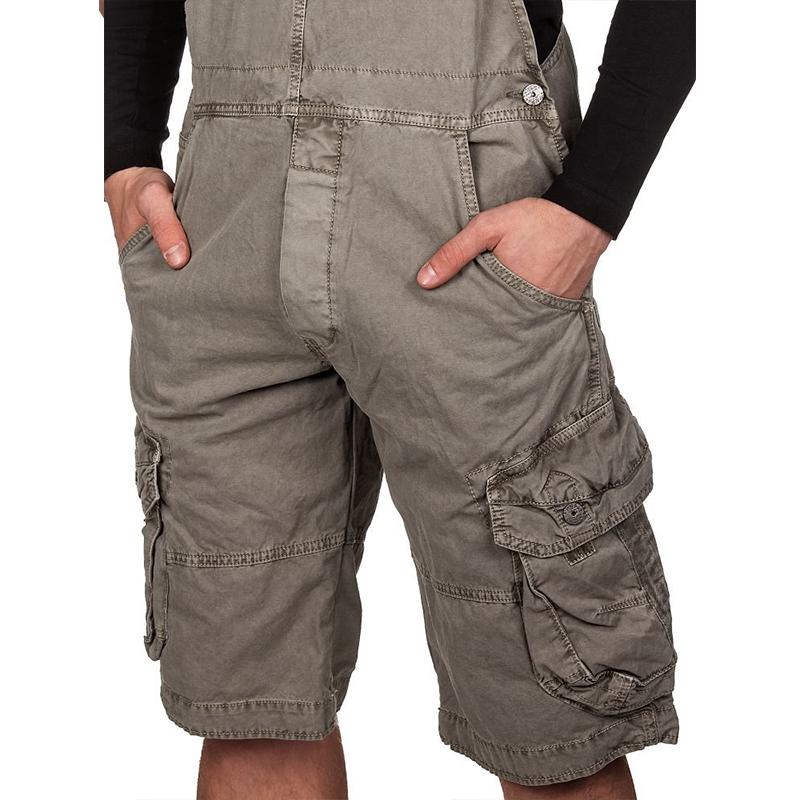 Men’s Dungarees Cargo Shorts Casual Overalls 00360239Z