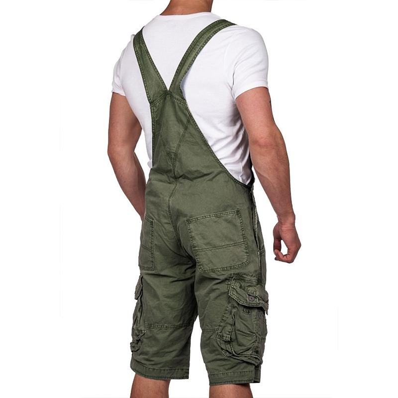 Men’s Dungarees Cargo Shorts Casual Overalls 00360239Z
