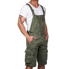 Men’s Dungarees Cargo Shorts Casual Overalls 00360239Z