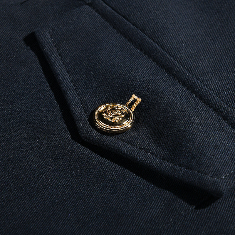 【24-hour shipping out】Men's Vintage Casual Solid Stand Collar Button Jacket 85705875TO